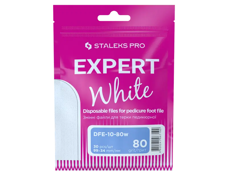 Limas desechables blancas para lima metálica de pie 80 grit EXPERT 10