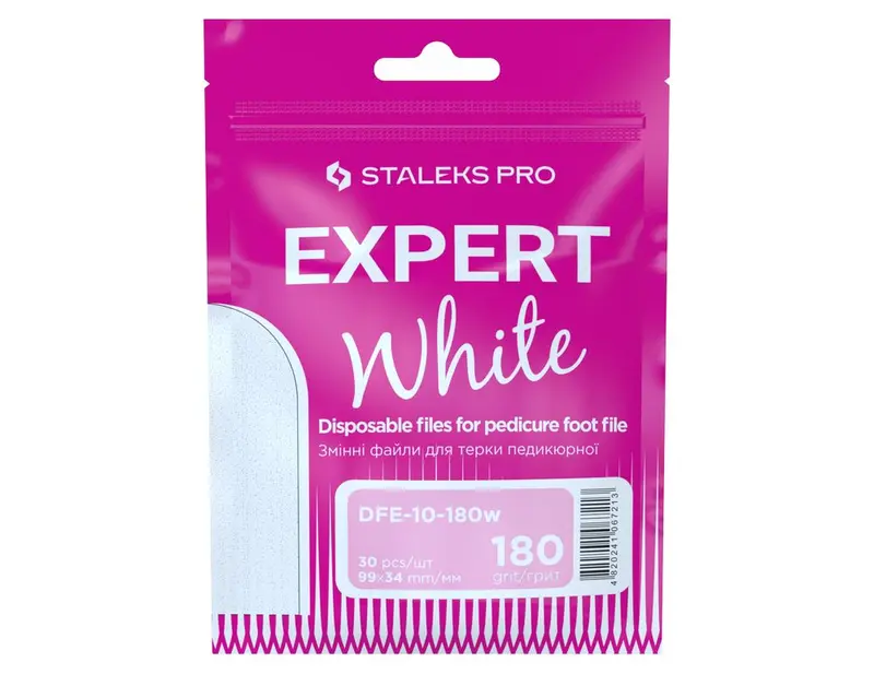 Limas desechables blancas para Pala metálica de pie grit 180grit EXPERT 10