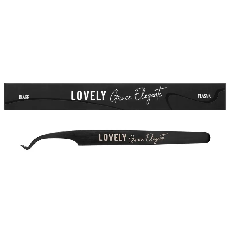 LOVELY NanoFiber Grace Elegante Eyelash Extension Tweezers, 45°, 5 mm (curved)