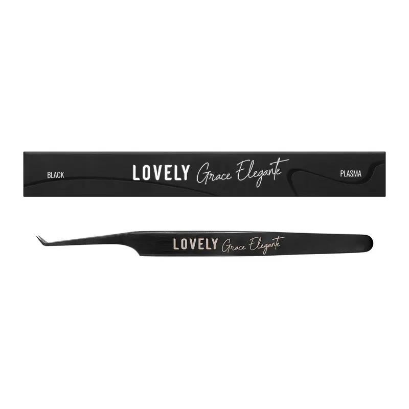 LOVELY NanoFiber Grace Elegante Eyelash Extension Tweezers, 45°, 5 mm