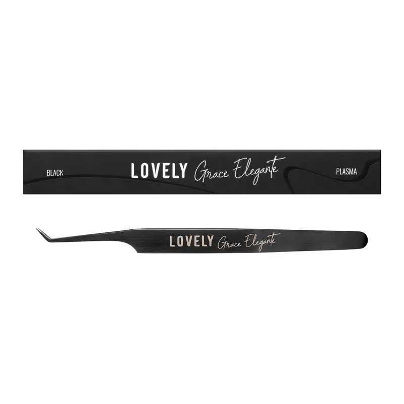 LOVELY NanoFiber Grace Elegante Eyelash Extension Tweezers, 45°, 7 mm