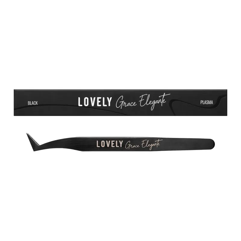 LOVELY NanoFiber Grace Elegante Eyelash Extension Tweezers, Boot