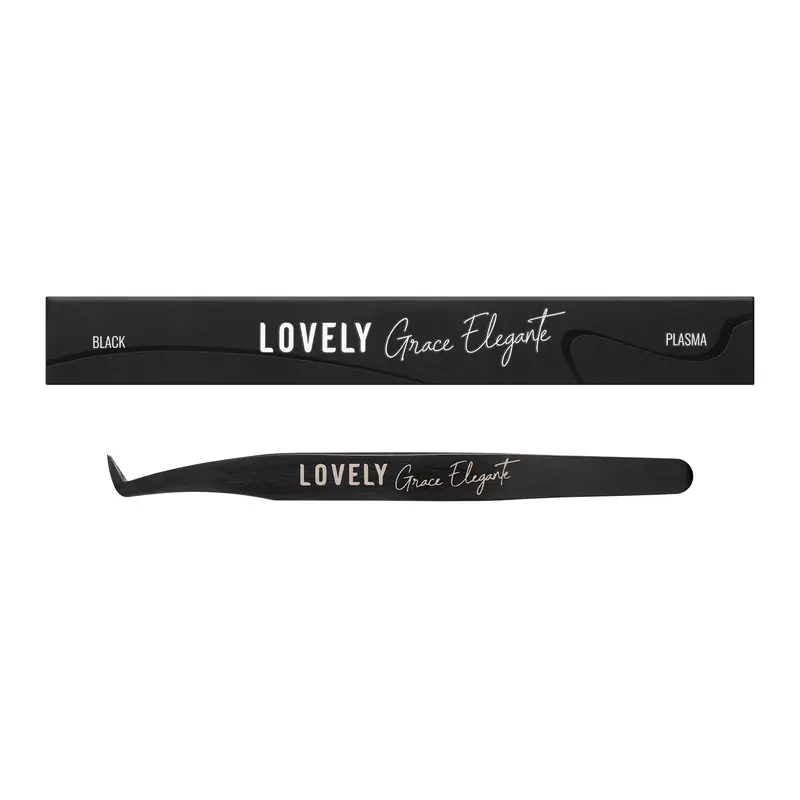 LOVELY NanoFiber Grace Elegante Eyelash Extension Tweezers, Mini Boot
