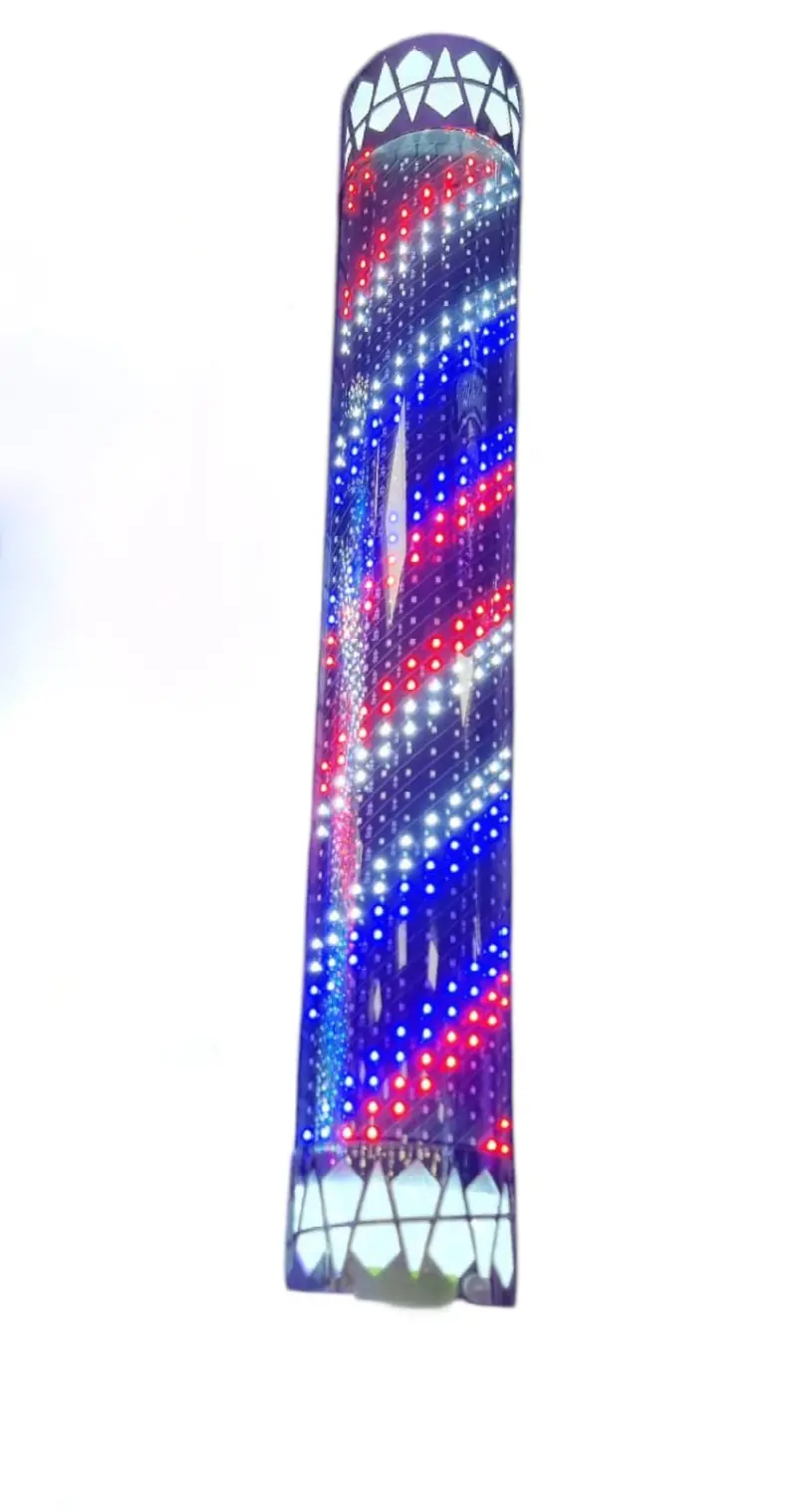 Lujoso Poste de Barbero LED Giratorio – Lámpara de Salón Montada en la Pared (118x21x13 cm)