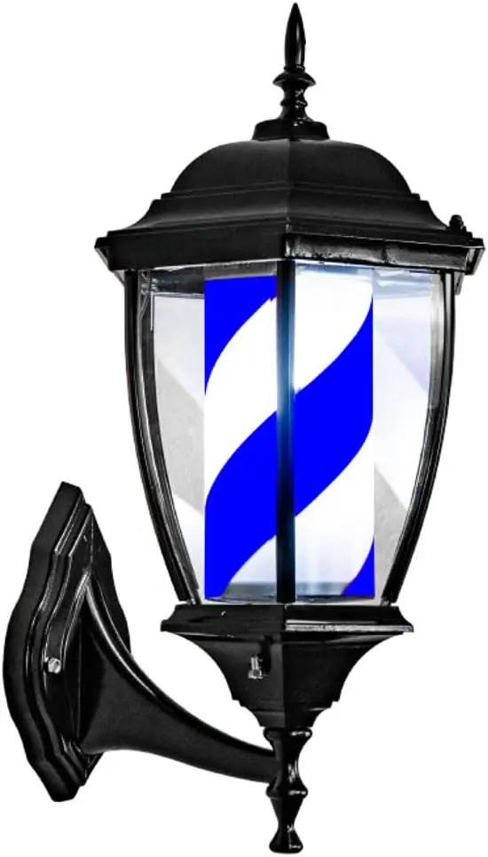 Luz de Poste de Barbero de Pared – Lámpara LED Giratoria Vintage (40 cm x 20 cm x 19 cm)