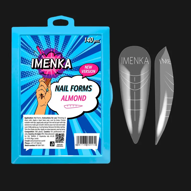 Nail Forms Imenka "Almond" Version 2, 140pcs