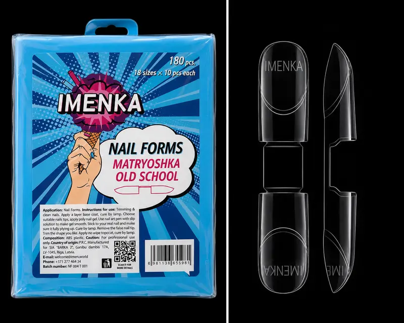 Nail Forms Imenka "Matryoshka Old School", 180pcs - Dual
