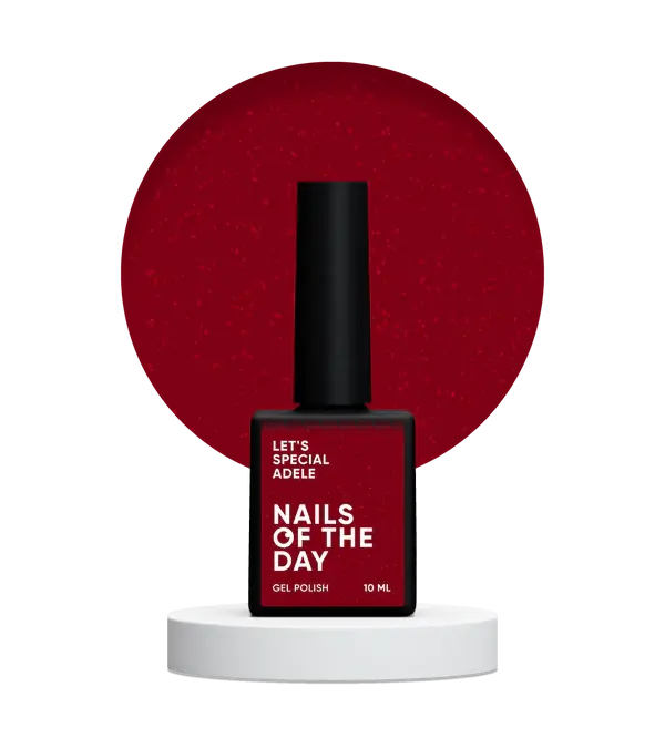 NAILSOFTHEDAY Adele Rojo Con Brillo 10 ml