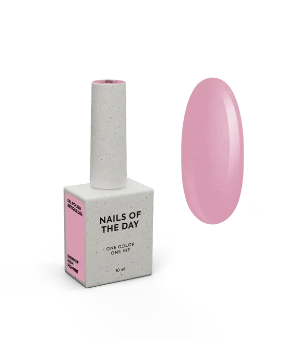 NAILSOFTHEDAY Antique esmalte semipermanente rosa empolvado con shimmer 10 ml