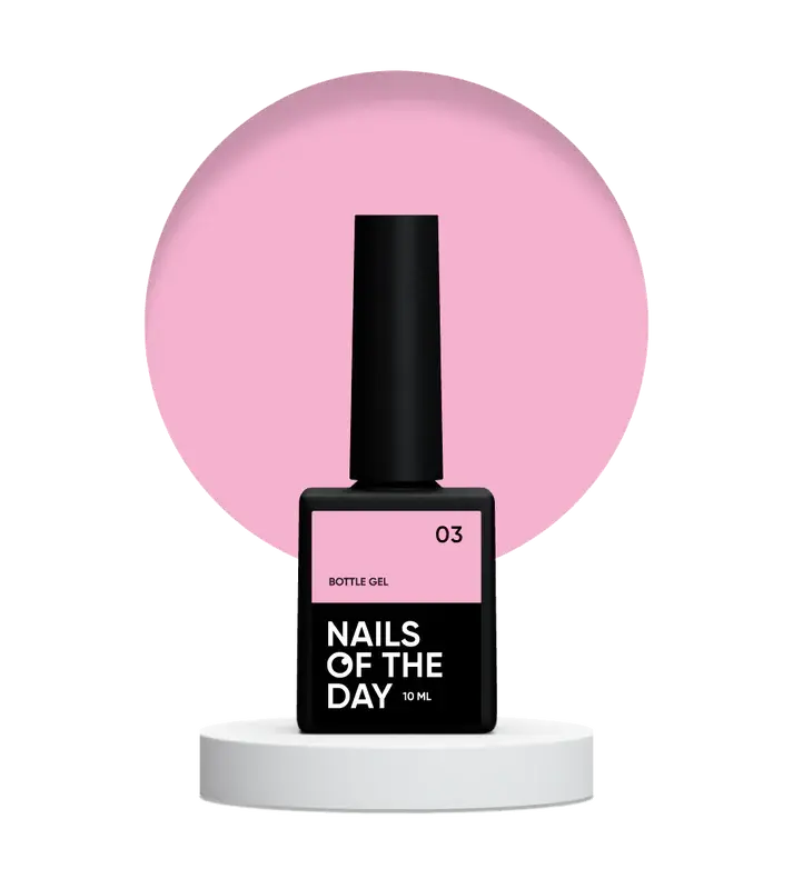 NAILSOFTHEDAY Bottle gel 03 – Color Rosa Claro Gel Súper Fuerte 10 ml