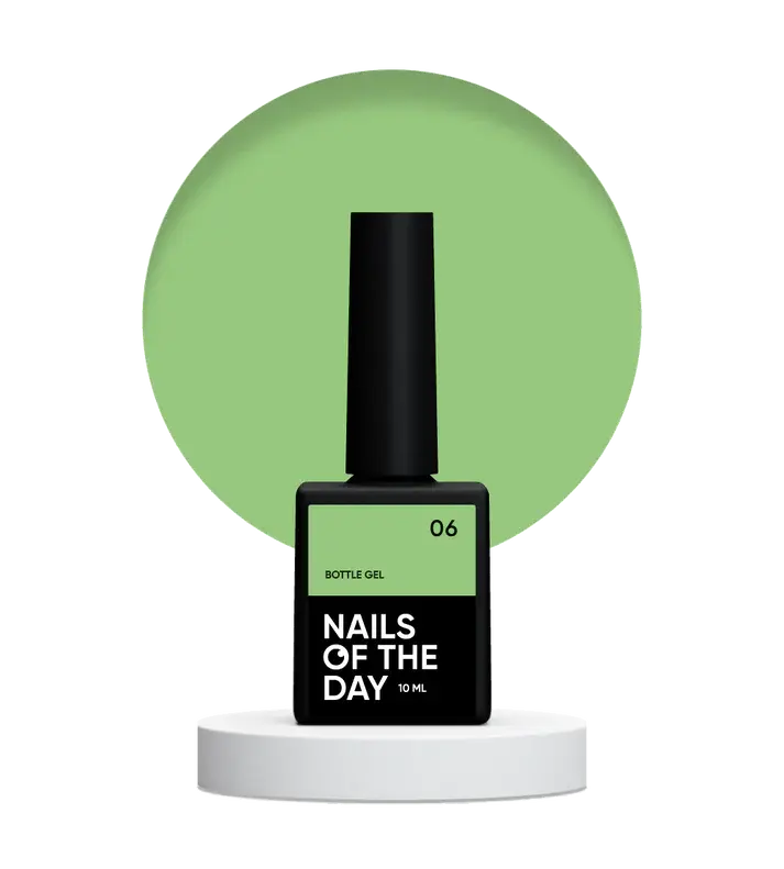 NAILSOFTHEDAY Bottle gel 06 – Color Verde Claro Gel Súper Fuerte 10 ml