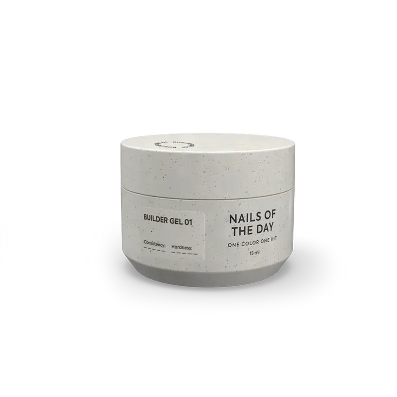 NAILSOFTHEDAY Builder Gel 01 — gel transparente para extensiones de uñas, 15 ml