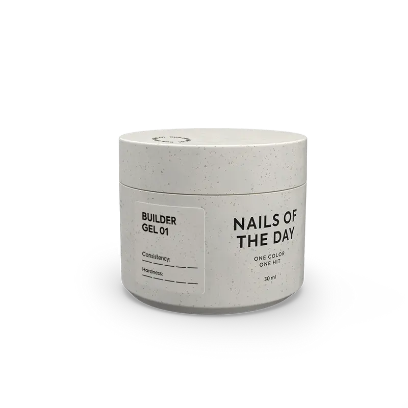 NAILSOFTHEDAY Builder Gel 01 — gel transparente para extensiones de uñas, 30 ml