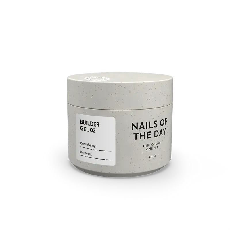NAILSOFTHEDAY Builder Gel 02 — gel blanco lechoso para extensiones de uñas, 30 ml
