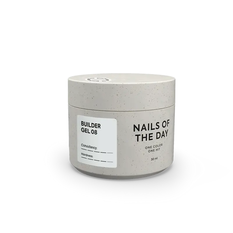 NAILSOFTHEDAY Builder Gel 08 — gel lechoso para extensiones de uñas, 30 ml