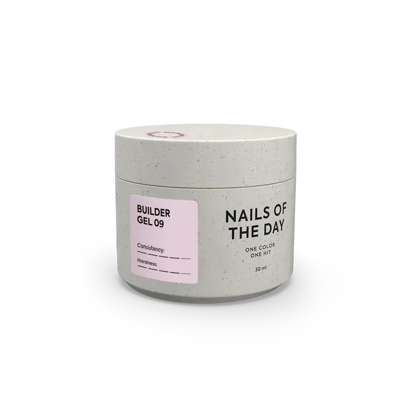 NAILSOFTHEDAY Builder Gel 09 — gel rosa lechoso para extensiones de uñas, 30 ml