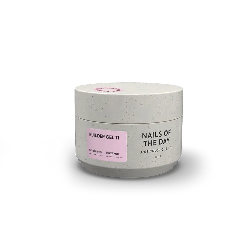 NAILSOFTHEDAY Builder Gel 11 — gel rosa claro para extensiones de uñas, 15 ml