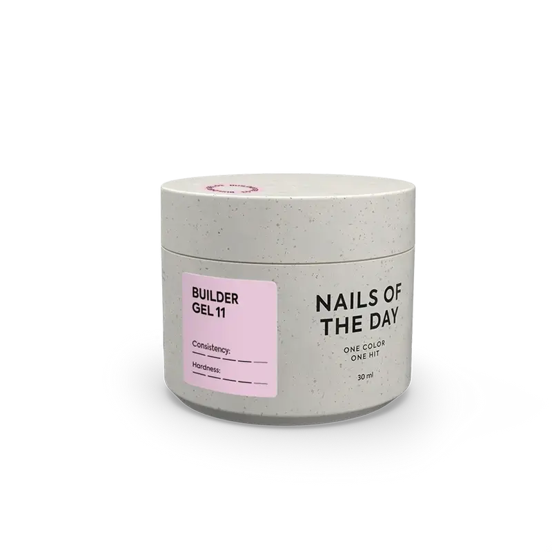 NAILSOFTHEDAY Builder Gel 11 — gel rosa claro para extensiones de uñas, 30 ml