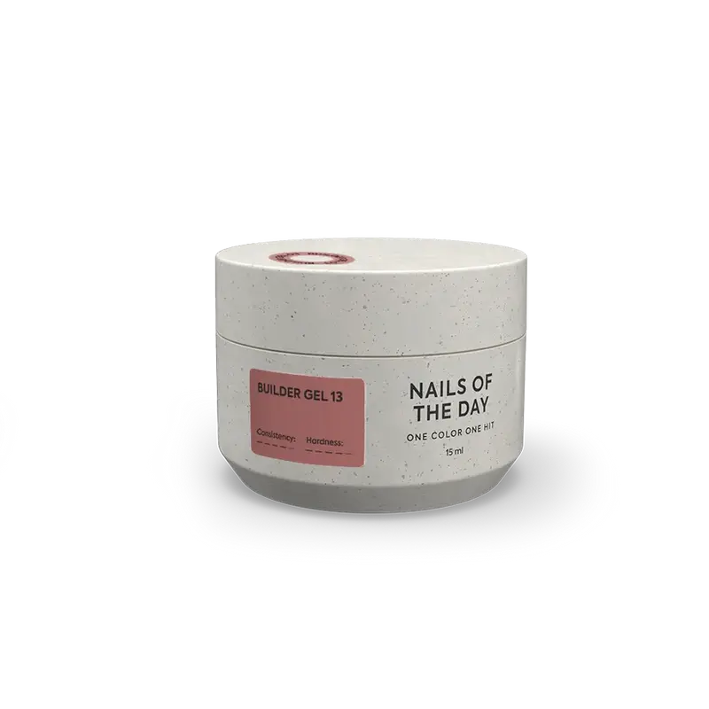NAILSOFTHEDAY Builder Gel 13 — gel caramelo oscuro para extensiones de uñas, 15 ml