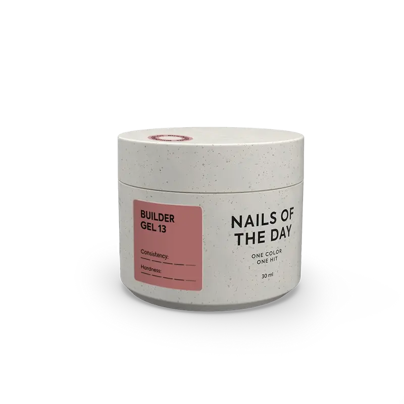 NAILSOFTHEDAY Builder Gel 13 — gel caramelo oscuro para extensiones de uñas, 30 ml