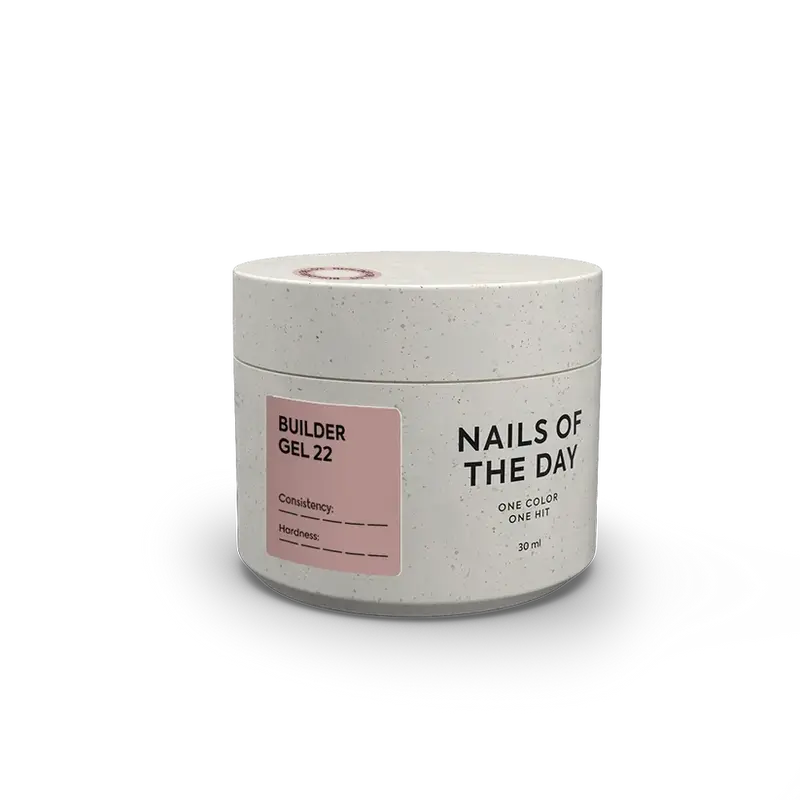 NAILSOFTHEDAY Builder Gel 22 — gel nude para extensiones de uñas, 30 ml