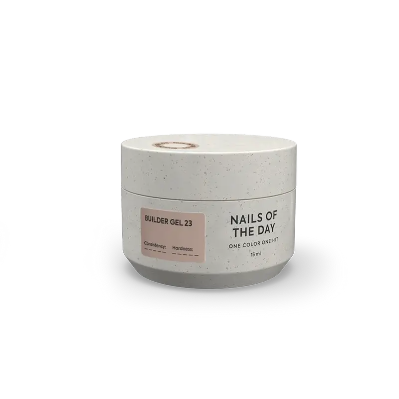 NAILSOFTHEDAY Builder Gel 23 — gel nude frío para extensiones de uñas, 15 ml