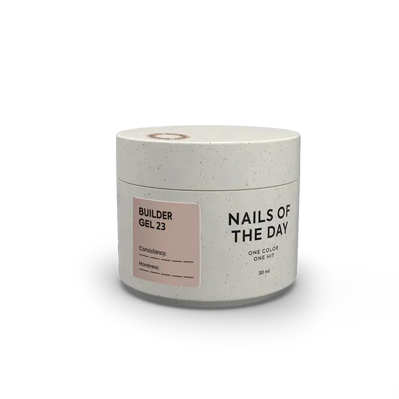 NAILSOFTHEDAY Builder Gel 23 — gel nude frío para extensiones de uñas, 30 ml