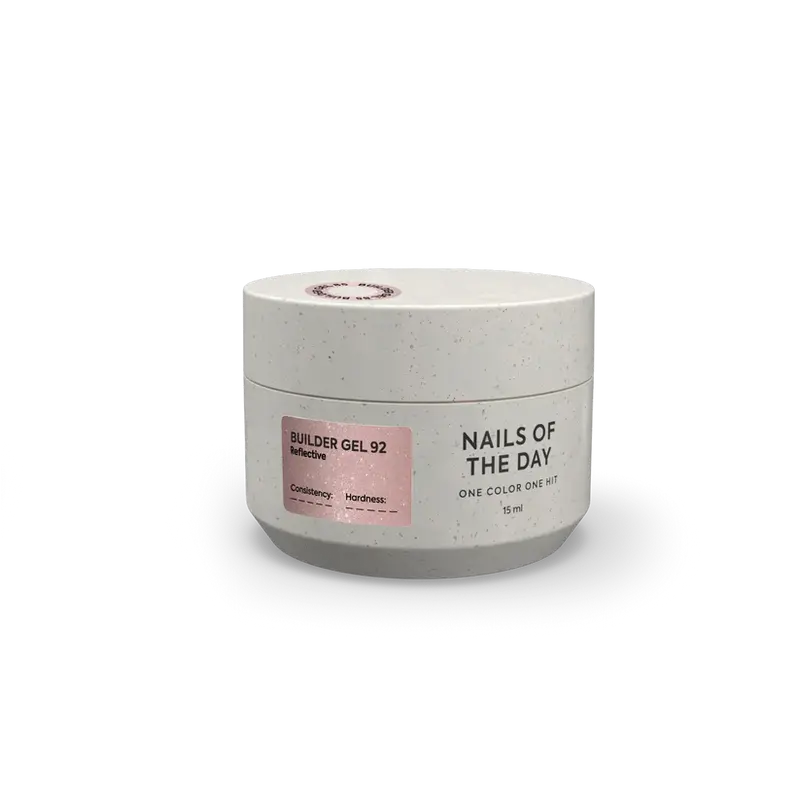 NAILSOFTHEDAY Builder Gel 92 — builder gel reflectante nude-melocotón, 15 ml