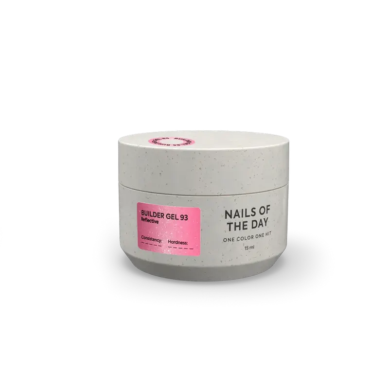 NAILSOFTHEDAY Builder Gel 93 — builder gel reflectante rosa suave, 15 ml