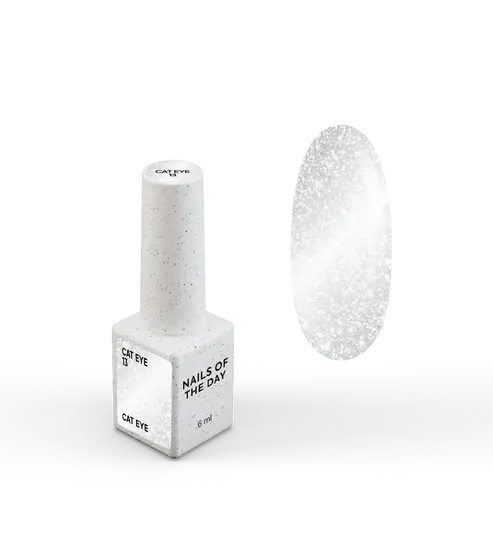 NAILSOFTHEDAY Cat Eye 13 esmalte ojo de gato plateado transparente 6 ml