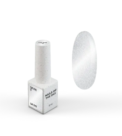 NAILSOFTHEDAY Cat Eye 17 — esmalte ojo de gato plateado lechosa 6 ml