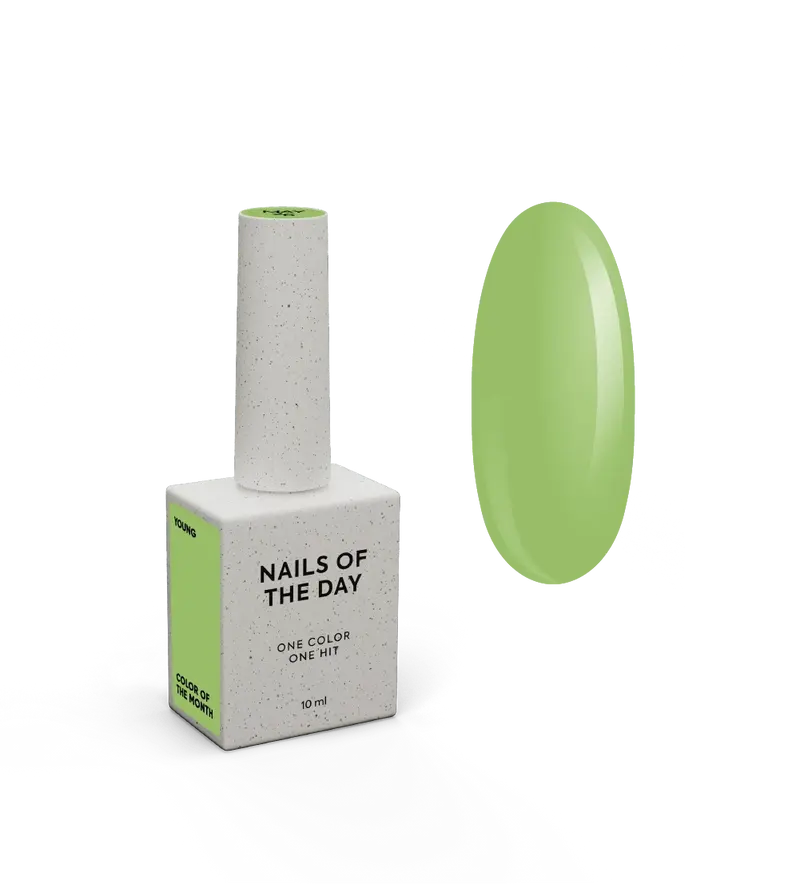 NAILSOFTHEDAY Color del Mes Mayo 2026 Young — oliva, cobertura en una capa, 10 ml