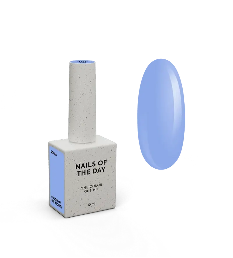 NAILSOFTHEDAY Color of the Month – Julio 2026 Odesa — azul de alta cobertura en una sola capa, 10 ml