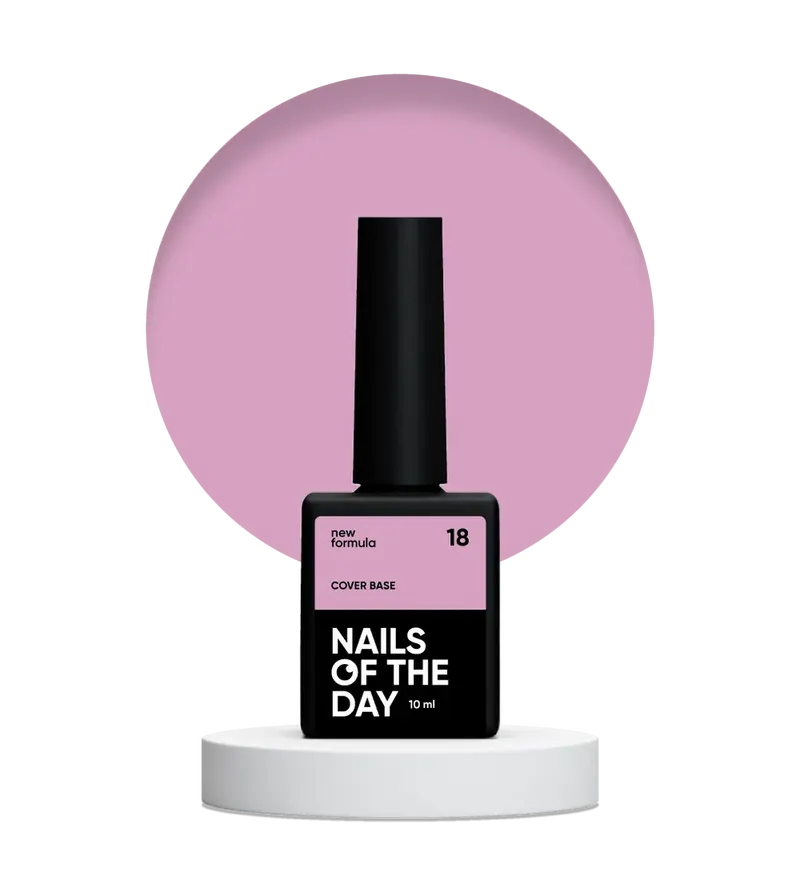 Nailsoftheday Cover base NEW Formula 18 - base camuflaje de color rosa, para uñas, 10 ml