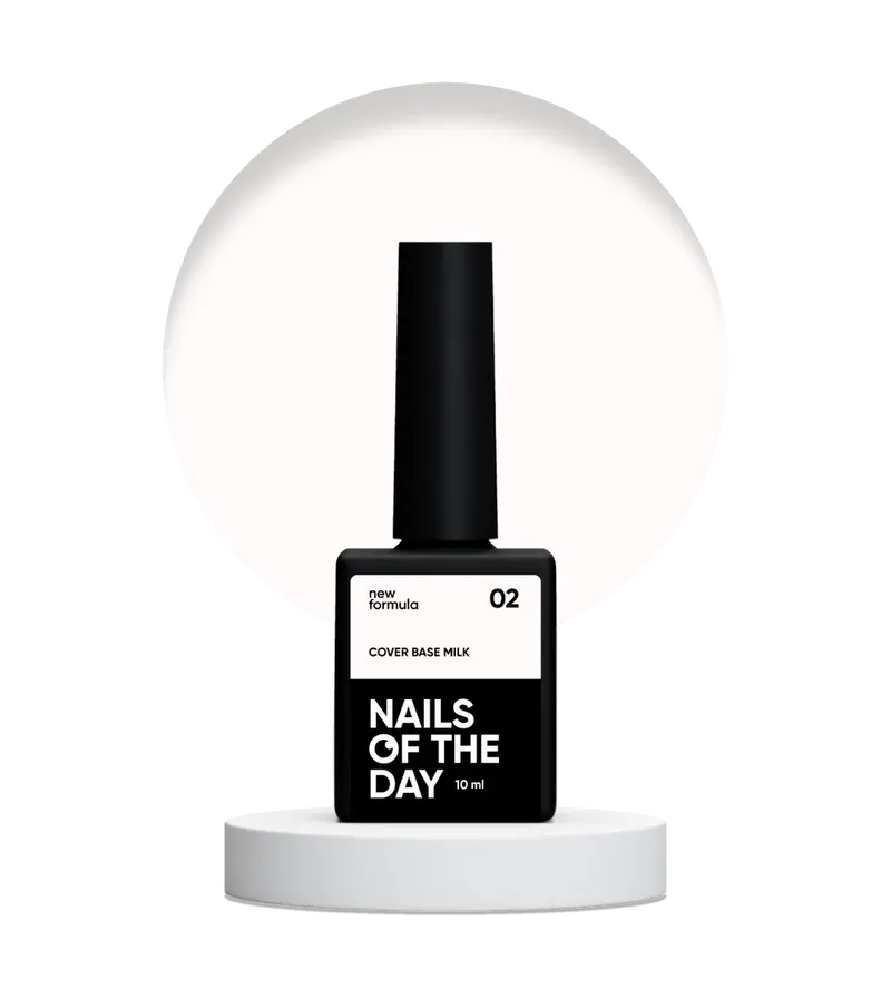 Nailsoftheday Cover base NEW Formula milk 02 - base camuflaje de color leche, 10 ml