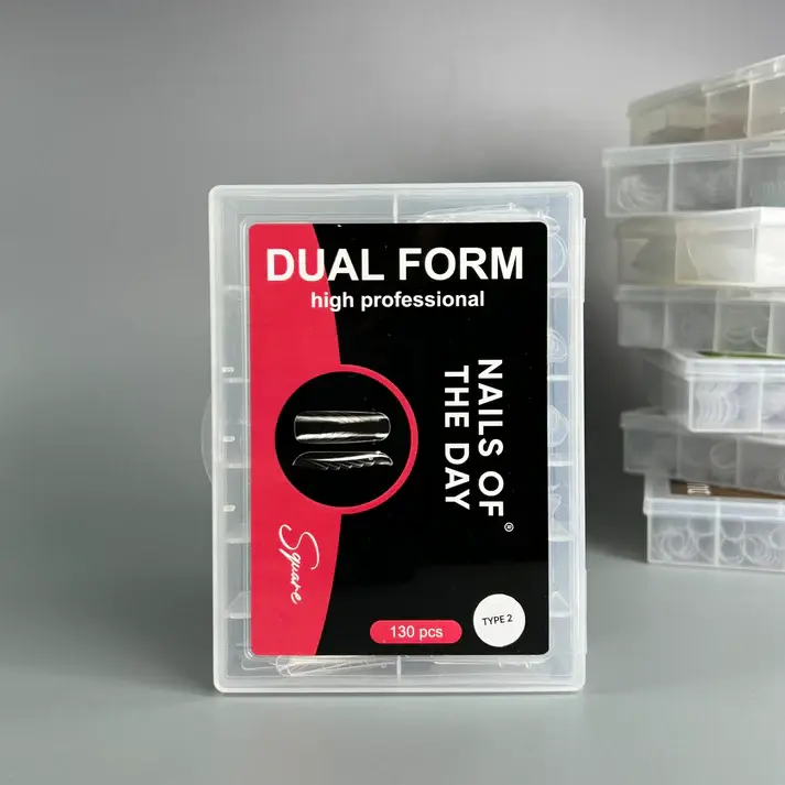 NAILSOFTHEDAY Dual Form Square (Type 2)-cuadradas anchas/almendradas 130un