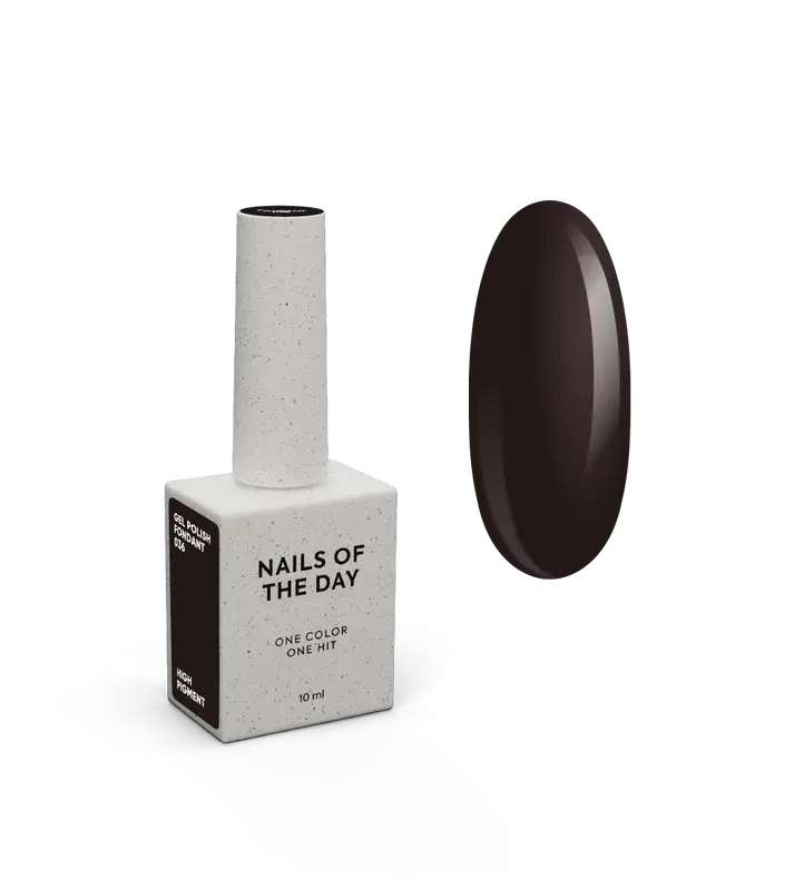 NAILSOFTHEDAY Gel Polish Fondant esmalte color marrón oscuro 10 ml