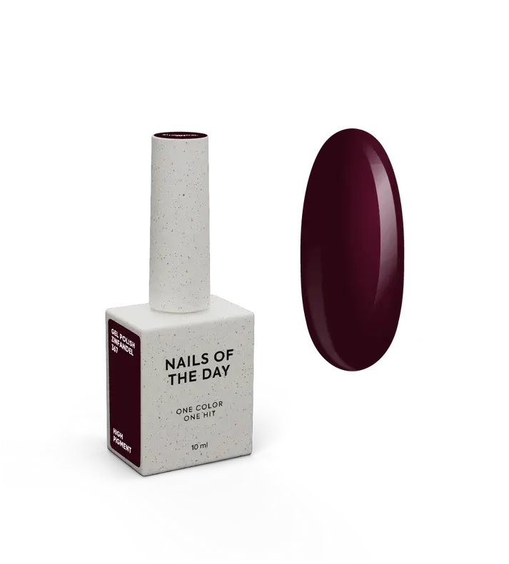NAILSOFTHEDAY Gel Polish Zinfandel esmalte color burdeos oscuro 10 ml