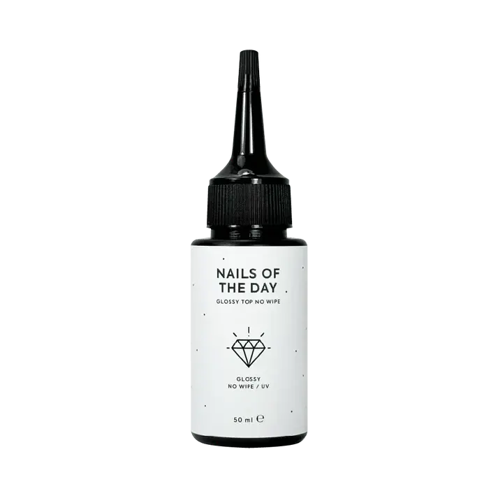 NAILSOFTHEDAY Glossy Top No Wipe(sin capa pegajosa y con filtros UV) 50ml refill