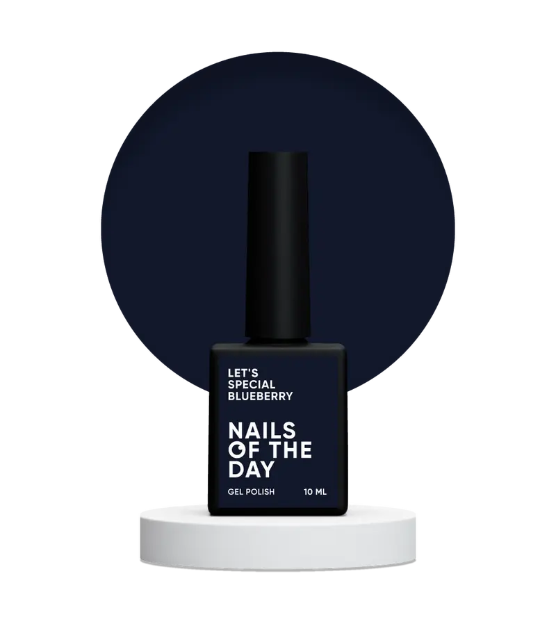 NAILSOFTHEDAY Let's Special Blueberry - esmalte semipermanente de uñas en gel azul intenso que cubre una capa, 10 ml