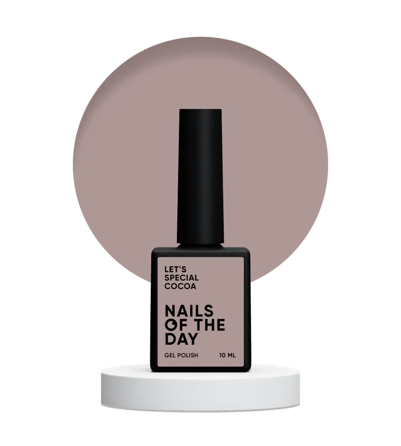 NAILSOFTHEDAY Let's Special Cocoa - esmalte semipermanente de uñas marrón lechoso que cubre una capa, 10 ml