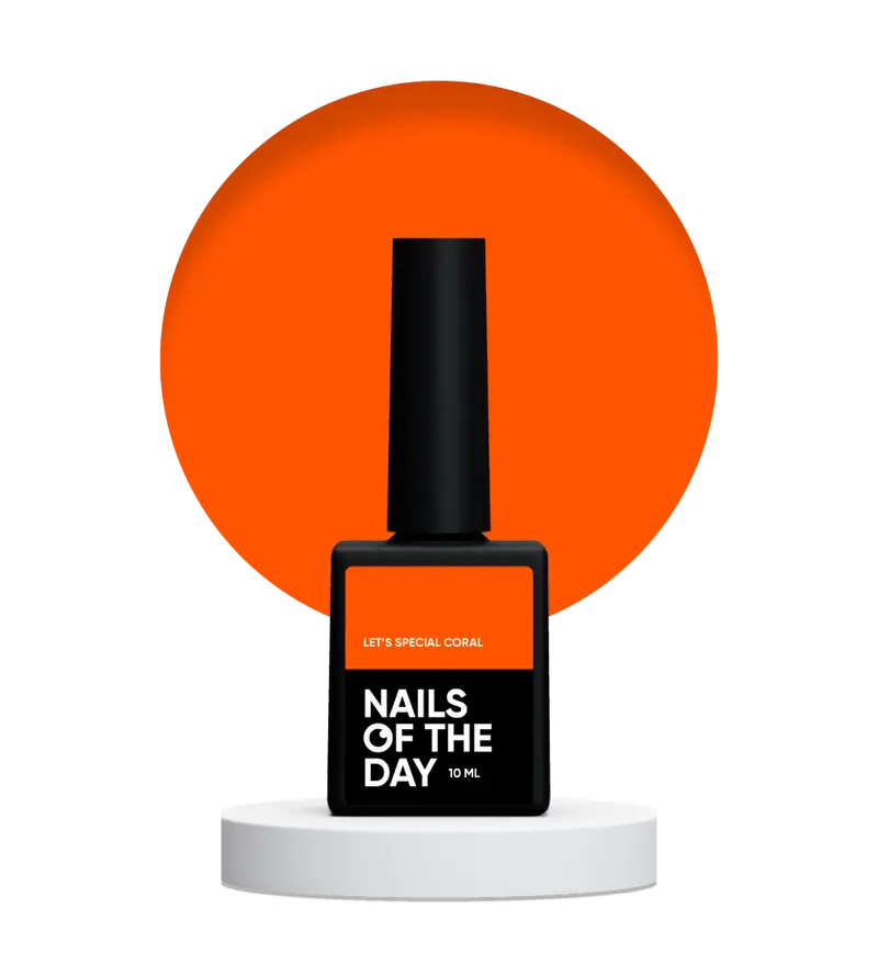 NAILSOFTHEDAY Let's Special Coral - esmalte semipermanente especial coral superpuesto en una capa, 10 ml