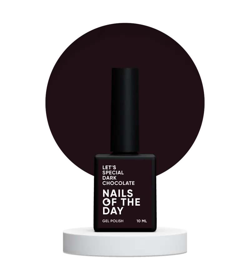 NAILSOFTHEDAY Let's Special Dark Chocolate - esmalte semipermanente marrón oscuro para uñas que cubre una capa, 10 ml