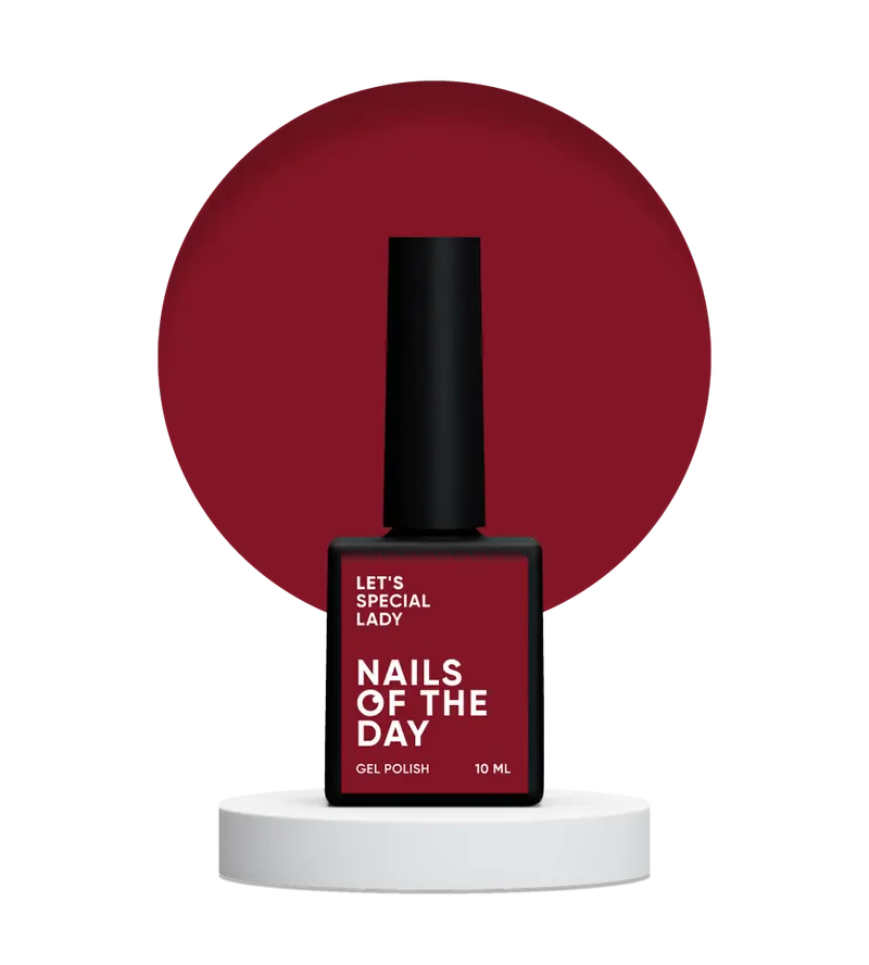 NAILSOFTHEDAY Let's Special Lady - esmalte semipermanente de uñas rojo intenso que cubre una capa, 10 ml