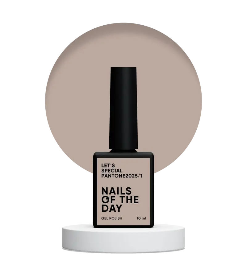 NAILSOFTHEDAY Let’s special Pantone2025/1 — esmalte semipermanente beige-marrón cálido, que cubre en una capa, 10 ml.