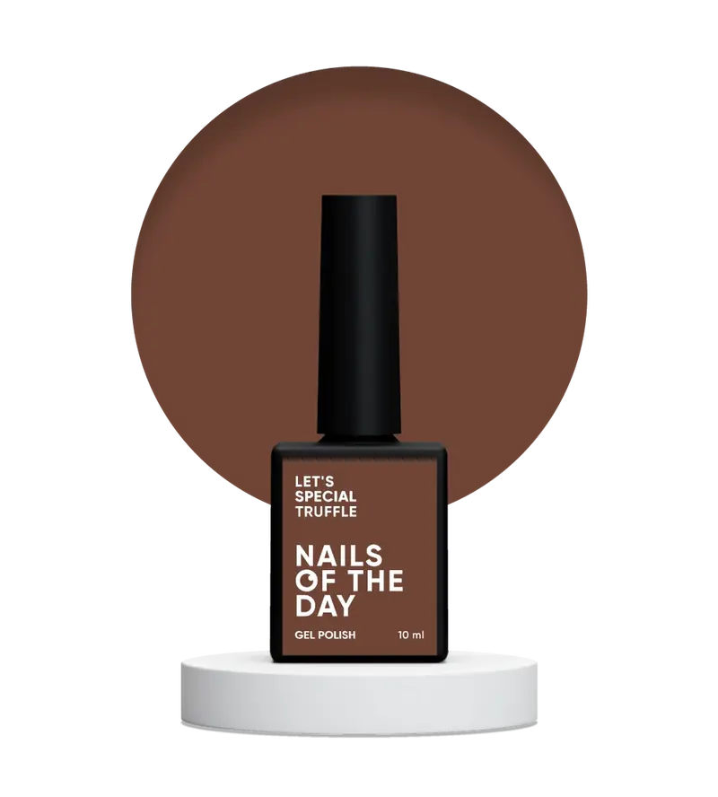 NAILSOFTHEDAY Let’s Special Truffle — esmalte semipermanente en un tono caramelo oscuro, que cubre perfectamente en una sola capa, 10 ml.