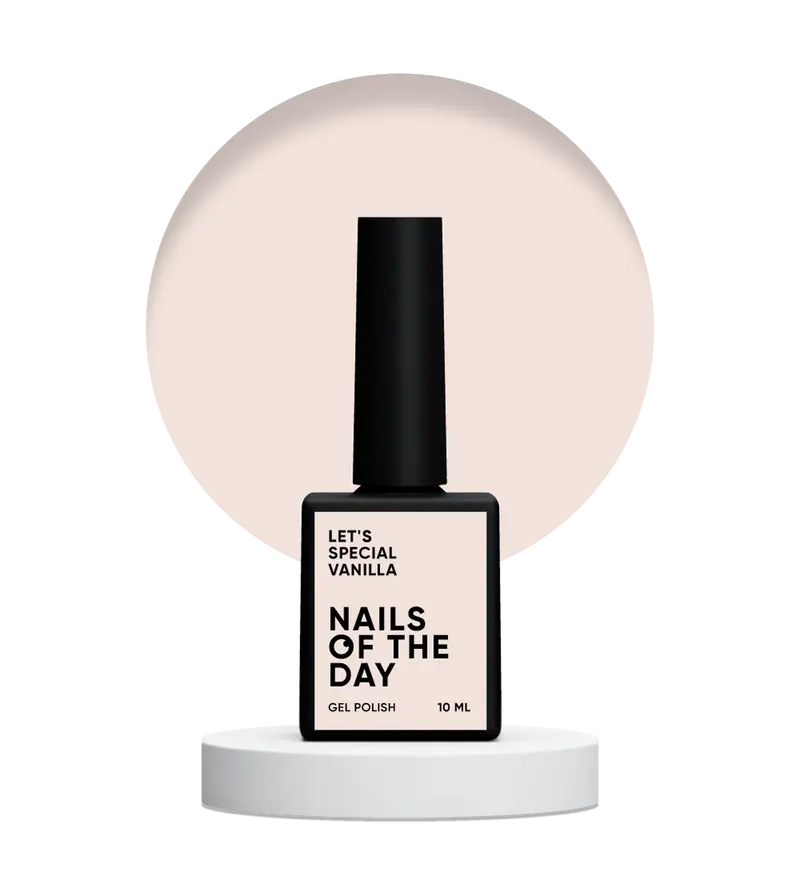 NAILSOFTHEDAY Let's Special Vanilla — esmalte semipermanente de uñas de color vainilla que cubre en una capa, 10 ml