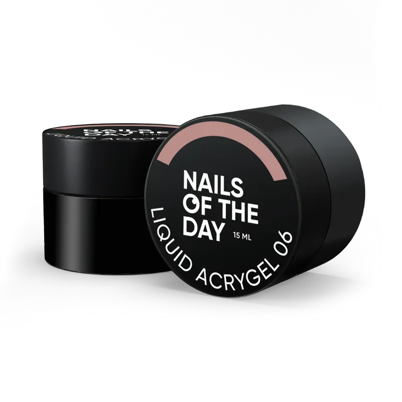 NAILSOFTHEDAY Liquid Acrygel 06 — Acrygel líquido nude cálido de nueva fórmula para uñas, 15 ml