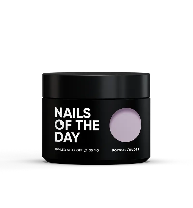NAILSOFTHEDAY Polygel nude 01 — Polygel de grano fino color beige-rosa, 30 g