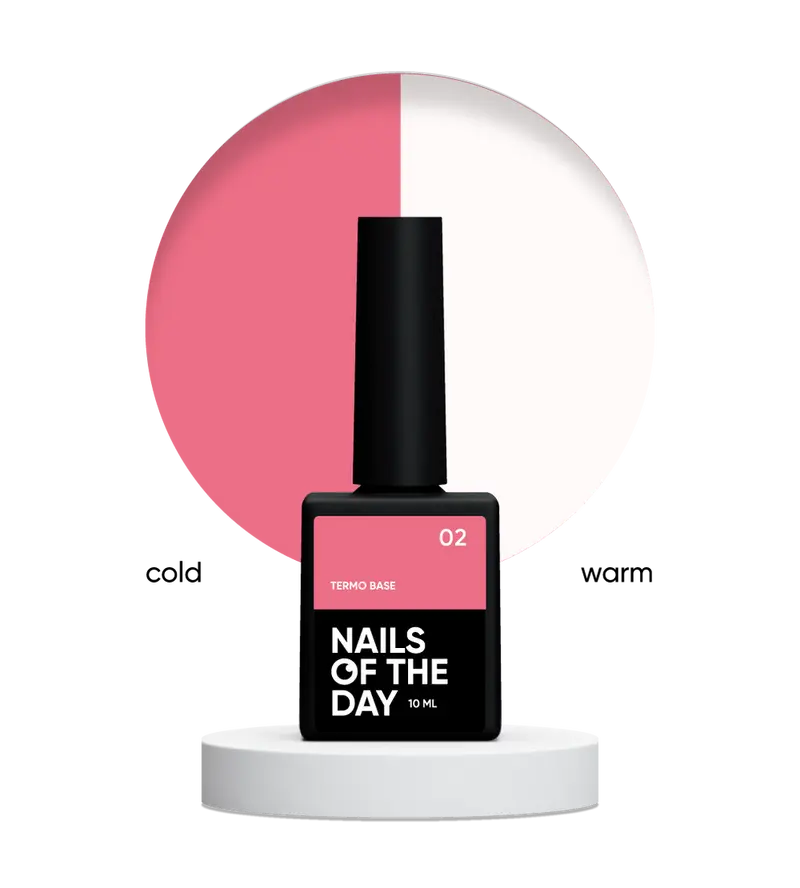 NAILSOFTHEDAY Termo base 02 – base termo rosa suave lechosa, 10 ml